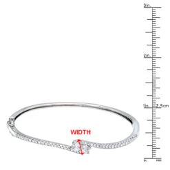 Love And Friendship Women's Diamond Bangle Bracelet 14K White Gold 1.1ct Luxurman -Its Hot Jewelry Shop love and friendship womens diamond bangle bracelet 14k gold 11ct luxurman rulerwh