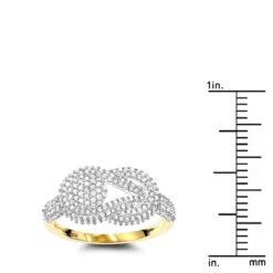 Love Knot Diamond Ring 14K Yellow Gold 0.5ct -Its Hot Jewelry Shop love knot diamond ring 14k 069ct p 41427 rulerye