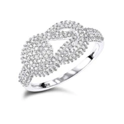 Love Knot Diamond Ring 14K Yellow Gold 0.5ct -Its Hot Jewelry Shop love knot diamond ring 14k 069ct p 41427 wh