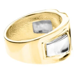 Luccello Brand 18K Yellow Gold Men's Designer Diamond Ring G VS 0.5ct -Its Hot Jewelry Shop luccello brand 18k gold mens designer diamond ring 050 p 6682 backye