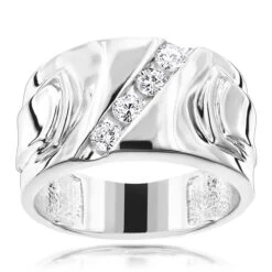 Luccello Brand 18K Yellow Gold Men's Designer Diamond Ring G VS 0.5ct -Its Hot Jewelry Shop luccello brand 18k gold mens designer diamond ring 050 p 6682 wh