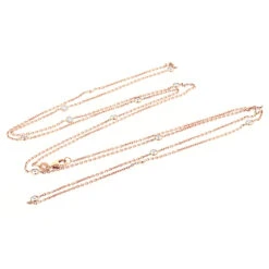 Luxurman 14K Rose Gold Chain With Diamonds By The Yard Necklace 1.5ct -Its Hot Jewelry Shop luxurman 14k gold chain with diamonds by the yard 15ct backro
