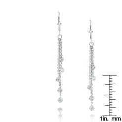 Luxurman 14K White Gold Chandelier Earrings With Diamonds By The Yard 1 Carat -Its Hot Jewelry Shop luxurman 14k gold chandelier earrings with diamonds by the yard 1 carat rulerwh