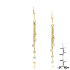 Luxurman 14K White Gold Chandelier Earrings With Diamonds By The Yard 1 Carat -Its Hot Jewelry Shop luxurman 14k gold chandelier earrings with diamonds by the yard 1 carat rulerye
