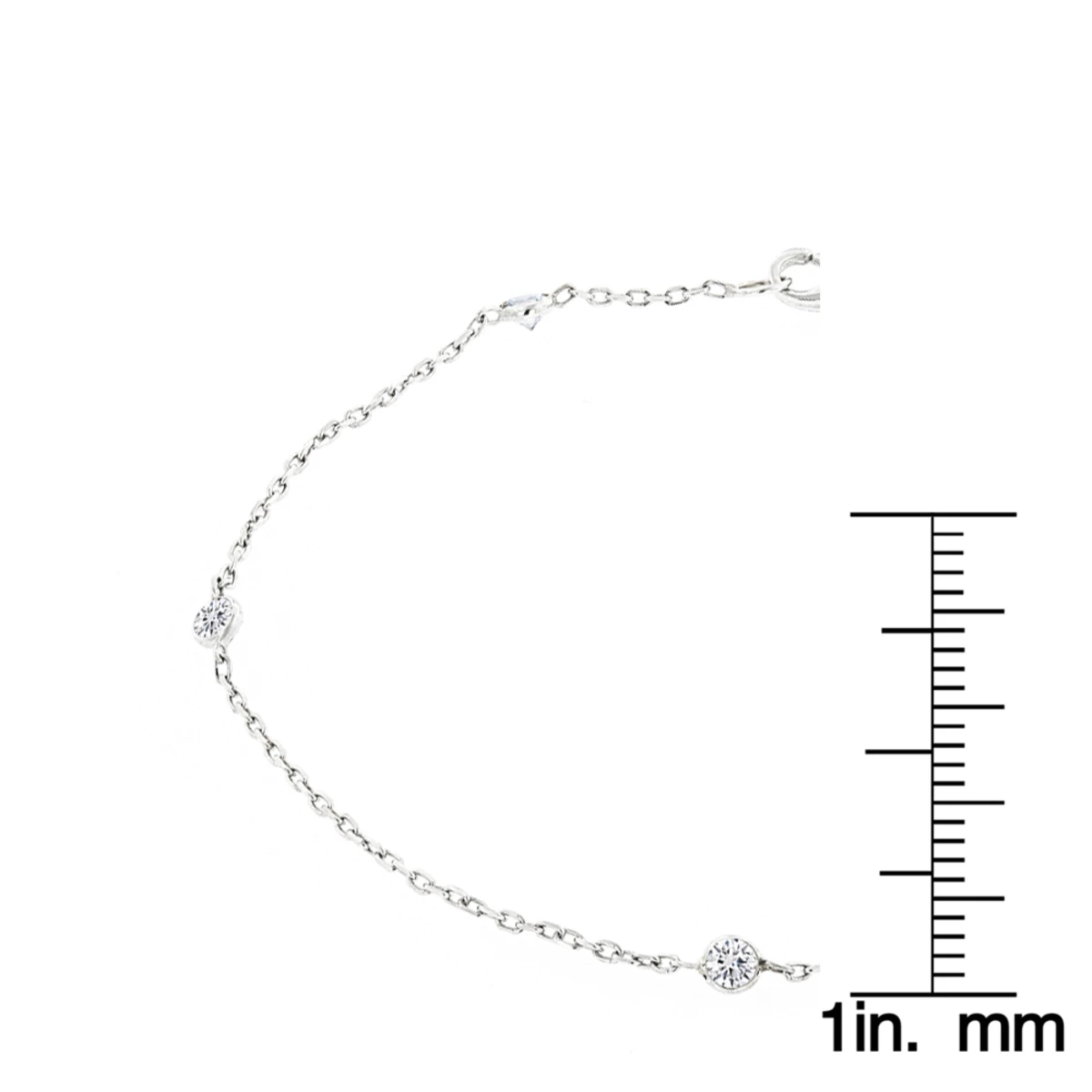Luxurman 14K White Gold Diamond By The Yard Bracelet For Women 1/2 Carat 7in 7 Luxurman 14K White Gold Diamond By The Yard Bracelet For Women 1/2 Carat 7in - Image 5