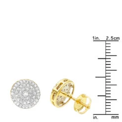 Luxurman 14K Yellow Gold Pave Round Diamond Cluster Earrings Studs 1/2 Carat 13 Luxurman 14K Yellow Gold Pave Round Diamond Cluster Earrings Studs 1/2 Carat -Its Hot Jewelry Shop luxurman 14k gold pave round diamond cluster earrings studs 12 carat rulerye