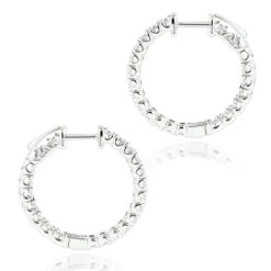 Luxurman 14K White Gold Two Carat Inside Out Diamond Hoop Earrings For Women 11 Luxurman 14K White Gold Two Carat Inside Out Diamond Hoop Earrings For Women -Its Hot Jewelry Shop luxurman 14k gold two carat inside out diamond hoop earrings for women backwh