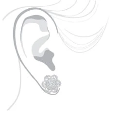 LUXURMAN 14K White Gold Unique Flower Ladies Diamond Cluster Stud Earrings 2.2ct -Its Hot Jewelry Shop luxurman 14k gold unique flower ladies diamond cluster stud earrings 22ct bodwh