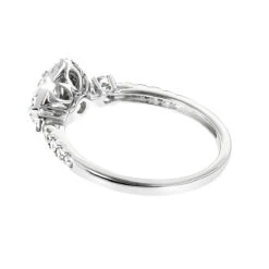 Luxurman Affordable Diamond Cluster Engagement Ring 14K White Gold For Ladies -Its Hot Jewelry Shop luxurman affordable diamond cluster rings ladies engagement ring 14k gold backwh