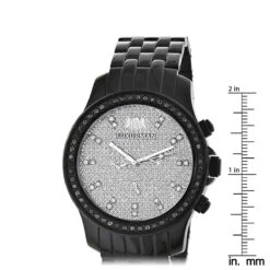Luxurman Black Diamond Watch 2.25ct Men's -Its Hot Jewelry Shop luxurman black diamond watch 225ct mens p 44422 ruler