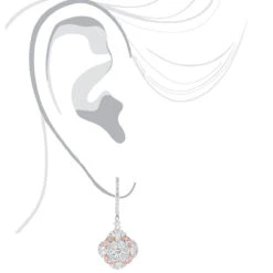 Luxurman Designer Flower Cluster Diamond Earrings For Women 2.4ct 14K White Gold 12 Luxurman Designer Flower Cluster Diamond Earrings For Women 2.4ct 14K White Gold -Its Hot Jewelry Shop luxurman designer flower cluster diamond earrings for women 24ct 14k gold bodwh