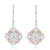 Luxurman Designer Flower Cluster Diamond Earrings For Women 2.4ct 14K White Gold 1 Luxurman Designer Flower Cluster Diamond Earrings For Women 2.4ct 14K White Gold -Its Hot Jewelry Shop luxurman designer flower cluster diamond earrings for women 24ct 14k gold mainwh