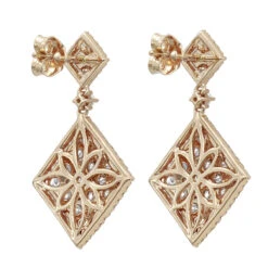 Luxurman Designer Square Diamond Drop Earrings For Women 4 Carat 14K Rose Gold 11 Luxurman Designer Square Diamond Drop Earrings For Women 4 Carat 14K Rose Gold -Its Hot Jewelry Shop luxurman designer square diamond drop earrings for women 4 carat 14k gold backro