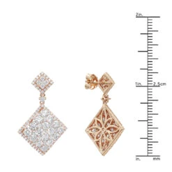 Luxurman Designer Square Diamond Drop Earrings For Women 4 Carat 14K Rose Gold 13 Luxurman Designer Square Diamond Drop Earrings For Women 4 Carat 14K Rose Gold -Its Hot Jewelry Shop luxurman designer square diamond drop earrings for women 4 carat 14k gold rulerro
