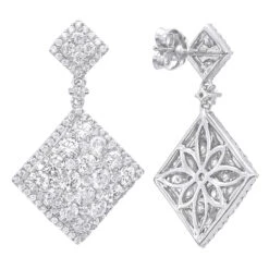 Luxurman Designer Square Diamond Drop Earrings For Women 4 Carat 14K Rose Gold 9 Luxurman Designer Square Diamond Drop Earrings For Women 4 Carat 14K Rose Gold -Its Hot Jewelry Shop luxurman designer square diamond drop earrings for women 4 carat 14k gold wh