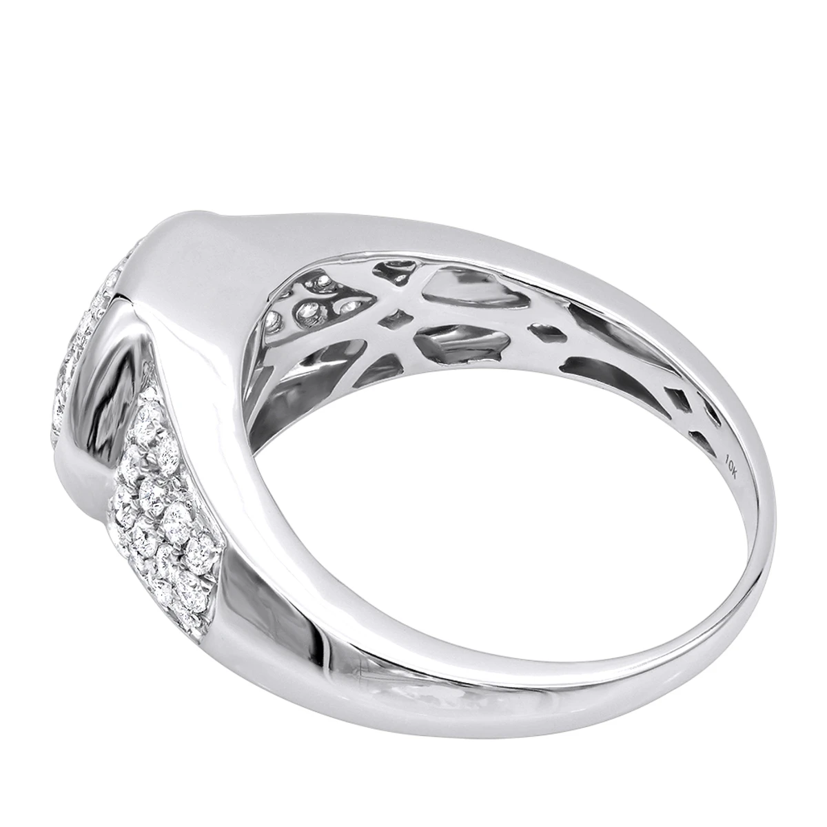 Luxurman 10K Yellow Gold Diamond Ring For Men 1.1ct Octagonal Shape 6 Luxurman 10K Yellow Gold Diamond Ring For Men 1.1ct Octagonal Shape - Image 4