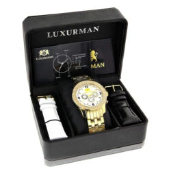 Luxurman Diamond Men's Diamond Watch 0.25ct -Its Hot Jewelry Shop luxurman diamond watches mens diamond watch 025ct p 8266 1