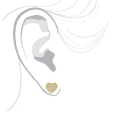 Luxurman Heart Shaped Diamond Earrings For Women 14K Yellow Gold Studs 0.76ct -Its Hot Jewelry Shop luxurman heart shaped diamond earrings for women 14k gold studs 076ct bodye