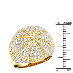 Luxurman 14K Yellow Gold Statement Men's Diamond Ring 3.5ct -Its Hot Jewelry Shop luxurman jewelry 14k gold statement mens diamond ring 3 5ct rulerye