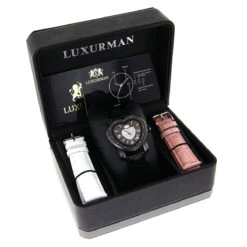 Luxurman Ladies Diamond Heart Watch 0.25ct Black MOP 9 Luxurman Ladies Diamond Heart Watch 0.25ct Black MOP -Its Hot Jewelry Shop luxurman ladies diamond heart watch 025 ct p 44046box