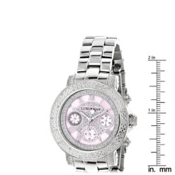 Luxurman Ladies Diamond Watch 0.3ct Pink MOP Oversized Women's Watch 11 Luxurman Ladies Diamond Watch 0.3ct Pink MOP Oversized Women's Watch -Its Hot Jewelry Shop luxurman ladies diamond watch 030ct pink p 43229 ruler