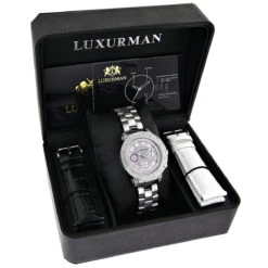 Luxurman Ladies Diamond Watch 0.3ct Pink MOP Oversized Women's Watch 9 Luxurman Ladies Diamond Watch 0.3ct Pink MOP Oversized Women's Watch -Its Hot Jewelry Shop luxurman ladies diamond watch 030ct pink p 43229box