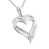 Luxurman Love Quotes Necklace Sterling Silver Double Hearts Diamond Pendant 1 Luxurman Love Quotes Necklace Sterling Silver Double Hearts Diamond Pendant -Its Hot Jewelry Shop luxurman love quotes necklace sterling silver double hearts diamond pendant main