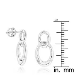 Luxurman Love Quotes: Silver Interlocking Ovals Diamond Earrings For Women 9 Luxurman Love Quotes: Silver Interlocking Ovals Diamond Earrings For Women -Its Hot Jewelry Shop luxurman love quotes silver interlocking ovals diamond earrings for women ruler