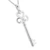 Luxurman Love Quotes: Sterling Silver Heart Shape Diamond Key Necklace -Its Hot Jewelry Shop luxurman love quotes sterling silver heart shape diamond key necklace main