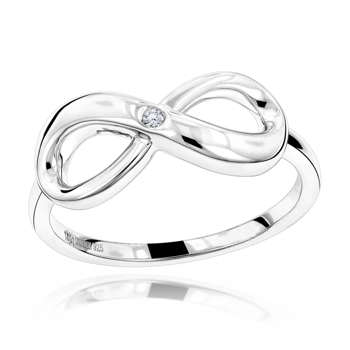 Luxurman Love Quotes: Sterling Silver Infinity Diamond Ring For Women 3 Luxurman Love Quotes: Sterling Silver Infinity Diamond Ring For Women