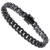 Luxurman Men's Black Diamond Cuban Link Bracelet In Sterling Silver 8mm Wide 2 Luxurman Men's Black Diamond Cuban Link Bracelet In Sterling Silver 8mm Wide -Its Hot Jewelry Shop luxurman mens black diamond cuban link bracelet in sterling silver 8mm wide 407160 main 1675828848