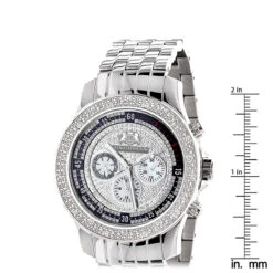 Luxurman Men's Paved Dial Diamond Bezel Watch 0.25ct -Its Hot Jewelry Shop luxurman mens diamond watch 025ct p 44425 ruler