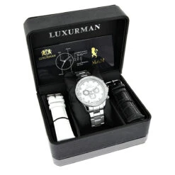 Luxurman Liberty Men's Diamond Watch 0.2ct White Gold Plated MOP Swiss Mvt 10 Luxurman Liberty Men's Diamond Watch 0.2ct White Gold Plated MOP Swiss Mvt -Its Hot Jewelry Shop luxurman mens diamond watch 02ct white gold plated white mop liberty 4