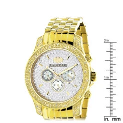 Luxurman Men's Diamond Watch 0.5ct Yellow Gold Plated 11 Luxurman Men's Diamond Watch 0.5ct Yellow Gold Plated -Its Hot Jewelry Shop luxurman mens diamond watch 050 ct yellow p 35222 ruler