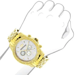 Luxurman Men's Diamond Watch 0.5ct Yellow Gold Plated 9 Luxurman Men's Diamond Watch 0.5ct Yellow Gold Plated -Its Hot Jewelry Shop luxurman mens diamond watch 050 ct yellow p 35222bod