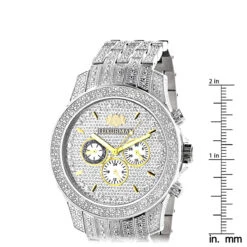 Luxurman Men's Genuine Diamond Watch 1.25ct -Its Hot Jewelry Shop luxurman mens watches genuine diamond watch 125ct p 9301 ruler