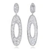 LUXURMAN Oval Designer Diamond Drop Earrings For Women 14K White Gold 9ct -Its Hot Jewelry Shop luxurman oval designer diamond drop earrings in 14k gold 7ct mainwh