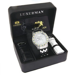 Luxurman Raptor Unique Men's Multicolor Diamond Watch 3.75ct -Its Hot Jewelry Shop luxurman raptor unique mens multicolor diamond watch 375ct box