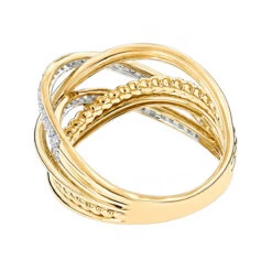 Luxurman Unique Women's Diamond Right Hand Ring 14K Yellow Gold 0.45ct 11 Luxurman Unique Women's Diamond Right Hand Ring 14K Yellow Gold 0.45ct -Its Hot Jewelry Shop luxurman right hand rings unique womens diamond ring 14k gold 045ct back