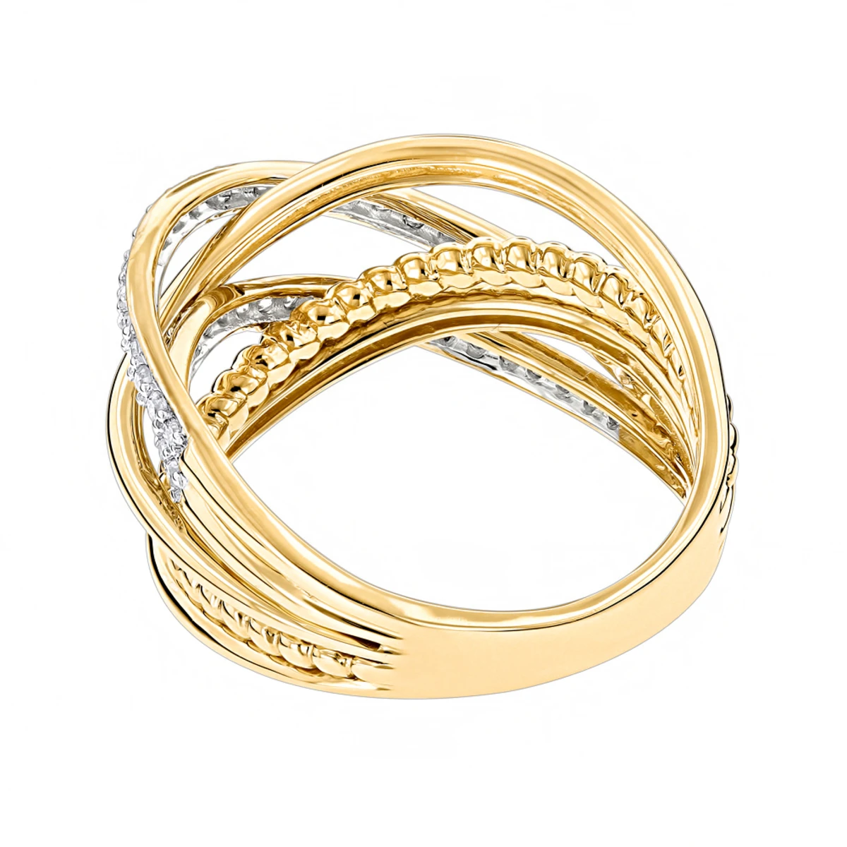 Luxurman Unique Women's Diamond Right Hand Ring 14K Yellow Gold 0.45ct 6 Luxurman Unique Women's Diamond Right Hand Ring 14K Yellow Gold 0.45ct - Image 4