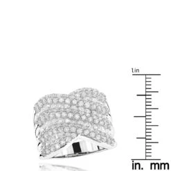 Luxurman Statement Platinum Ladies Diamond Cocktail Ring 4ct G/VS -Its Hot Jewelry Shop luxurman statement jewelry platinum ladies diamond cocktail ring 4ct gvs rulerwh