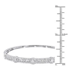 Luxurman Unique Stackable Diamond Bangle Bracelet For Women 14K White Gold 2ct -Its Hot Jewelry Shop luxurman unique stackable diamond bangle bracelet for women in 14k gold 2ct rulerwh