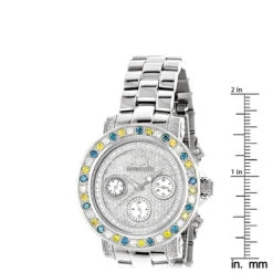 Luxurman Ladies Color Diamond Watch 2.75ct -Its Hot Jewelry Shop luxurman watches ladies color diamond watch 275ct p 46265 ruler