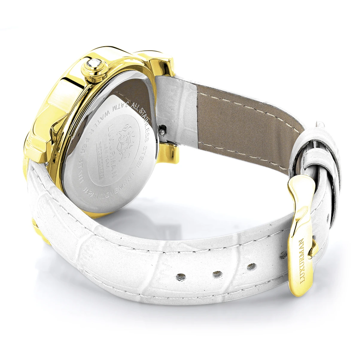 Luxurman Ladies Diamond Heart Watch 0.30ct Yellow Gold Plated 4 Luxurman Ladies Diamond Heart Watch 0.30ct Yellow Gold Plated - Image 2