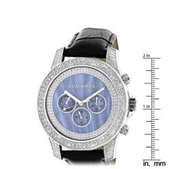Luxurman Men's Diamond Watch 0.50ct Blue Freeze 11 Luxurman Men's Diamond Watch 0.50ct Blue Freeze -Its Hot Jewelry Shop luxurman watches mens diamond watch 050ct blue freeze p 9712 ruler