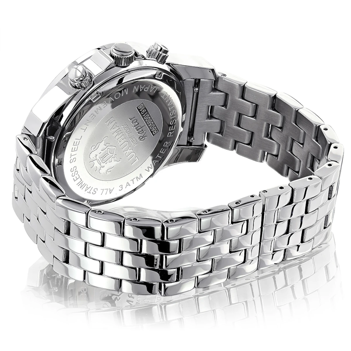 Luxurman Men's Diamond Watch 3ct 4 Luxurman Men's Diamond Watch 3ct - Image 2