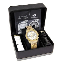 Luxurman Men's Real Diamond Watch 1.25ct Yellow Gold Plated -Its Hot Jewelry Shop luxurman watches mens real diamond watch 125ct p 8265 2