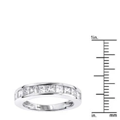 Luxurman 1 Row Princess Cut Diamond Wedding Band 1.6ct G/VS 14K White Gold 13 Luxurman 1 Row Princess Cut Diamond Wedding Band 1.6ct G/VS 14K White Gold -Its Hot Jewelry Shop luxurman wedding rings 1 row princess cut diamond band 16ct gvs 14k gold rulerwh