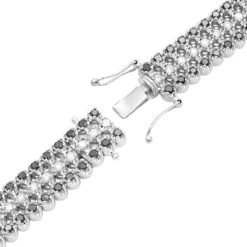 Luxurman White And Black Diamond Tennis Bracelet For Men 10K White Gold 8.5ct 11 Luxurman White And Black Diamond Tennis Bracelet For Men 10K White Gold 8.5ct -Its Hot Jewelry Shop luxurman white and black diamond tennis bracelet for men in 14k gold 85ct backwh