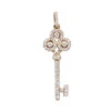 Luxurman Women's Diamond Diamond Key Pendant 18K Rose Gold 0.85ct